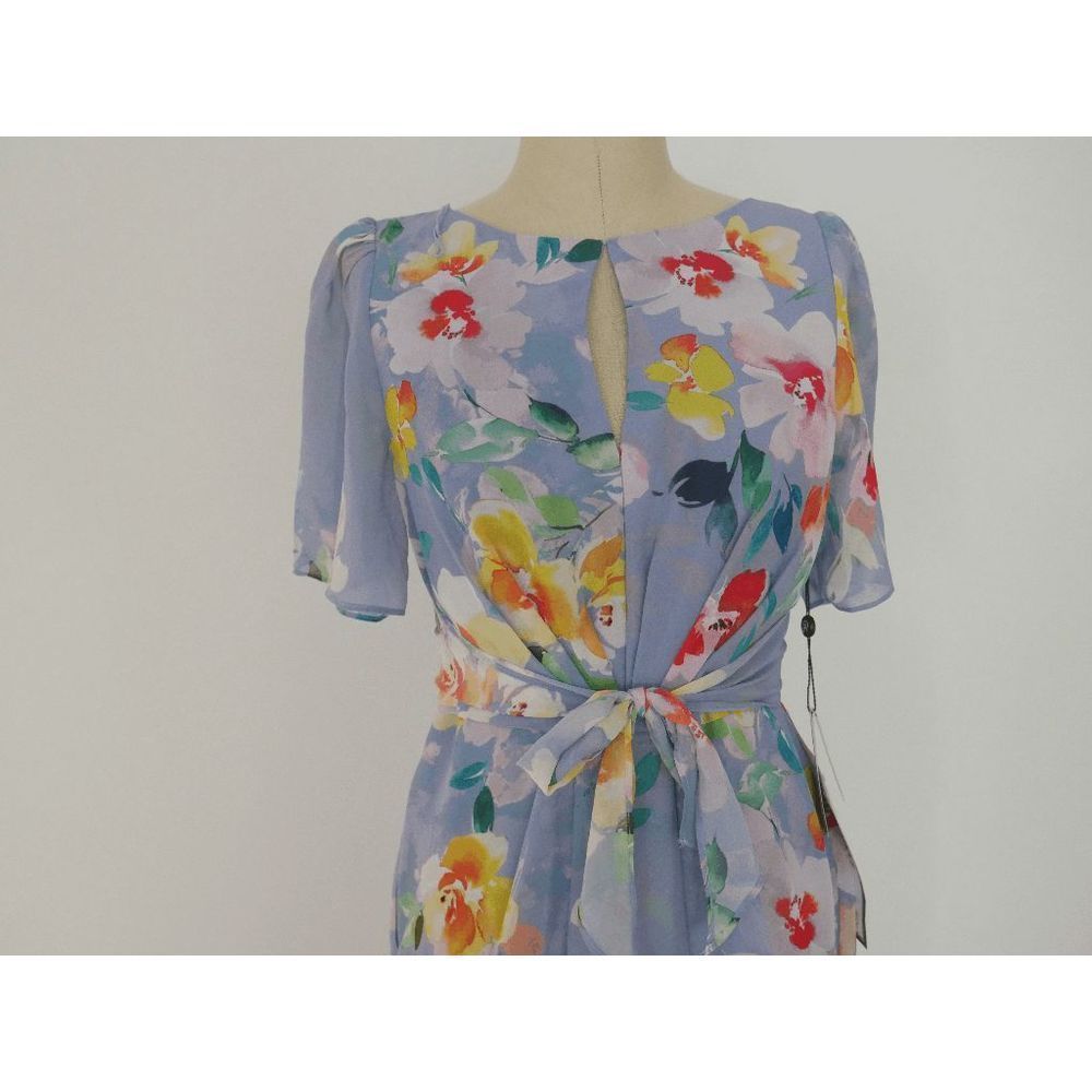 Adrianna Papell Floral Maxi Dress - Blue and Yellow Size 8 - Picture 4 of 6